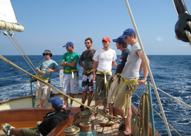 Guys aft - Spirit of Bermuda  © Lynn Fitzpatrick